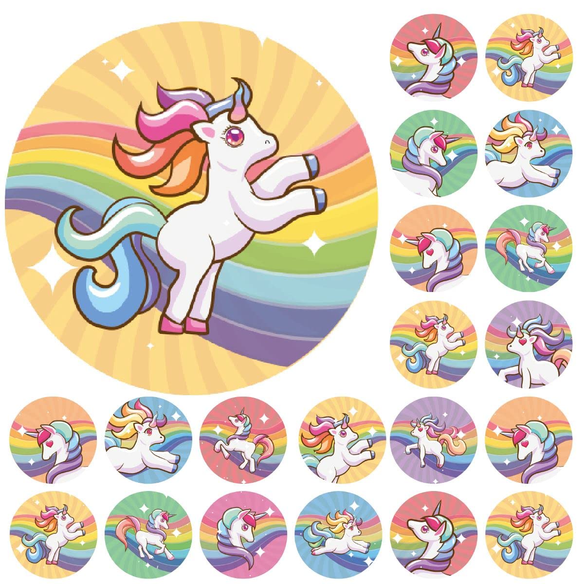 Sticker Stocker 900 Colourful Mini Rainbow Unicorns Dots 10Mm Glossy Teacher Reward Stickers Spot Stickers Journal Stickers