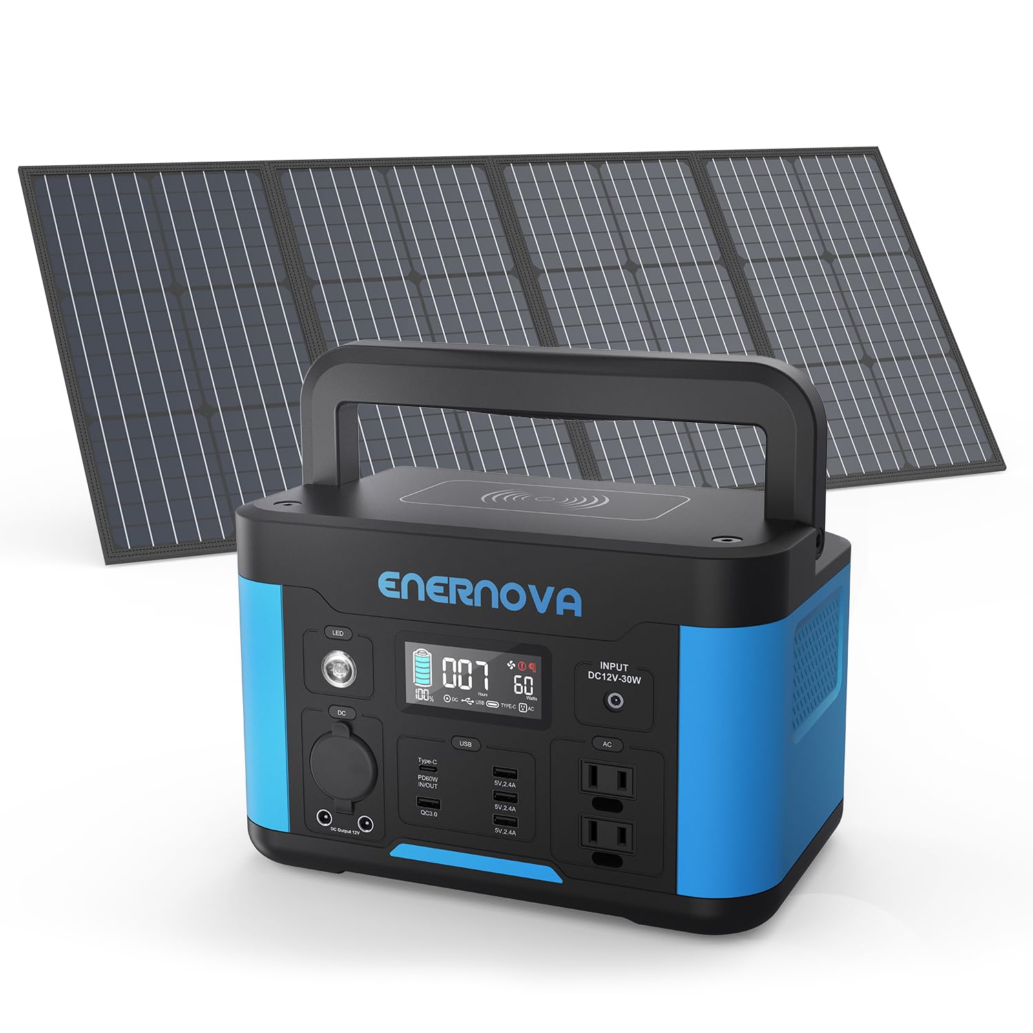 Amazon.co.jp: Enernova SMART 500 ポータブル電源 ソーラーパネル 