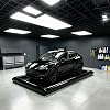 Inflatable Car Wash Mat 9.7x19.5ft, Heavy Duty PVC Garage Floor Mat, Waterproof Containment for Water, Oil, Mud, Snow & Rain, Non-Slip Protection for Cars