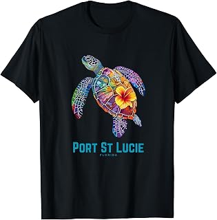 Port St Lucie Florida FL Beach Gift Sea Turtle T-Shirt for Men Women