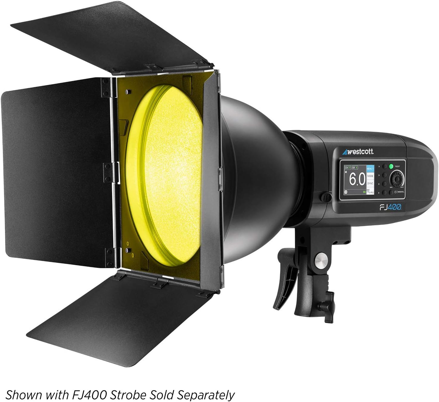 Westcott Barndoor Set with Theatrical Gels (Red, Blue, Green, Yellow, Diffusion) for 70-Degree Wide Reflector