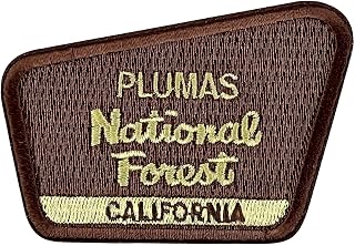 Plumas National Forest Patch - Embroidered Patch 3" x 2" Iron On Patch - United States National Forest Park Souvenier Patch Badge