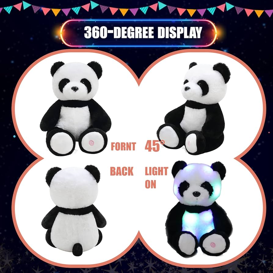Amazon.co.jp: TGTOYS ライトアップLEDパンダぬいぐるみ ソフト