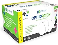 Vista 1 de Opthopatch Parches para ojos para bebés, adhesivo extra sensible, blanco liso, 100 unidades + 3 gráficos de recompensa