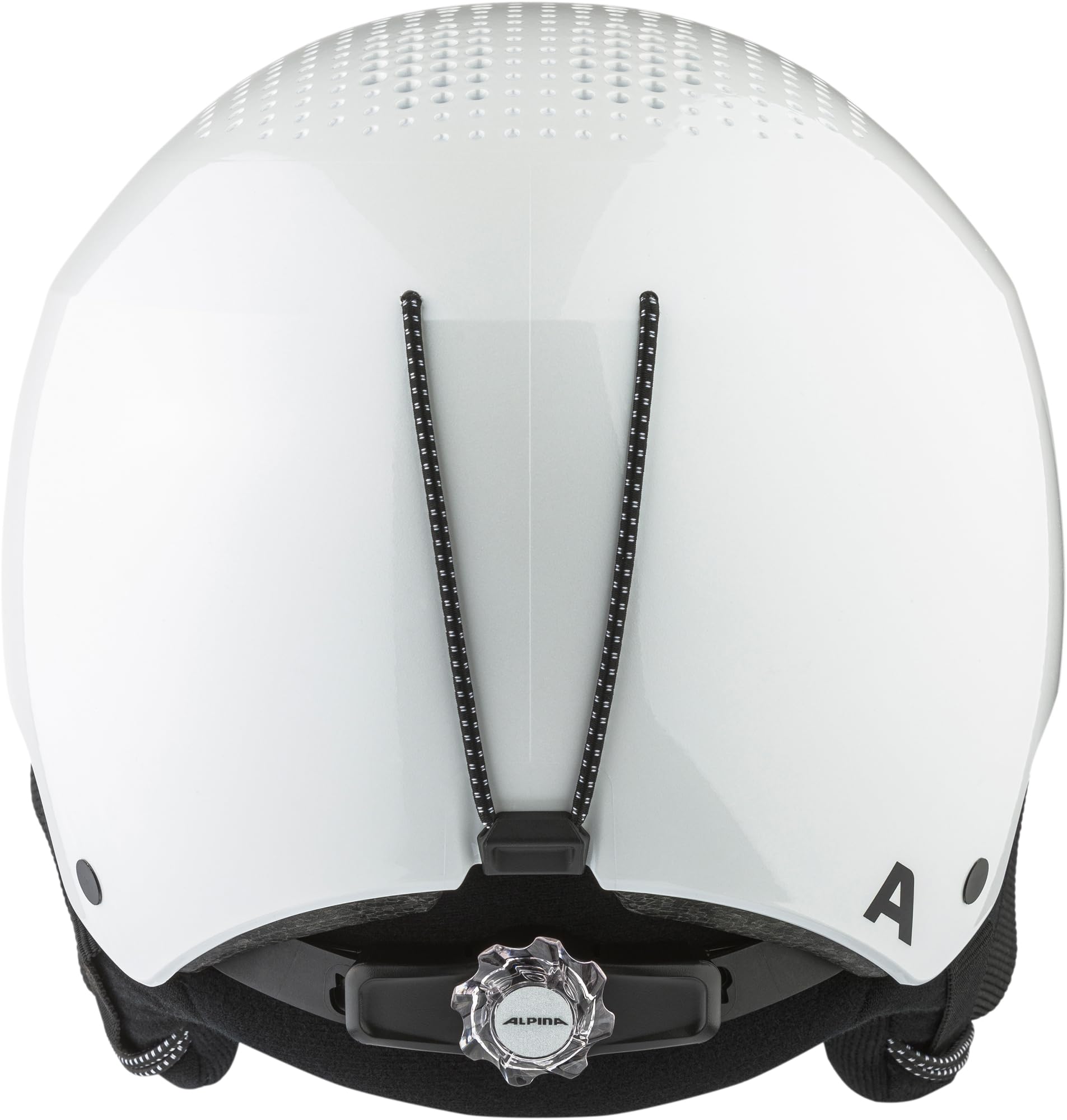 Alpina Arber – Wysokiej jakości i lekki kask narciarski dla dorosłych, z wyjmowanymi nausznikami, optymalna absorpcja wstrząsów, white-metallic gloss, S (51-55)