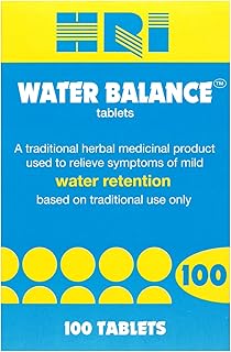 HRI Water Balance Tablets with Dandelion Root, Uva Ursi and Buchu Leaf. to Relieve Symptoms of Mild Water Retention and Provide Bloating Relief. 100 Tablets