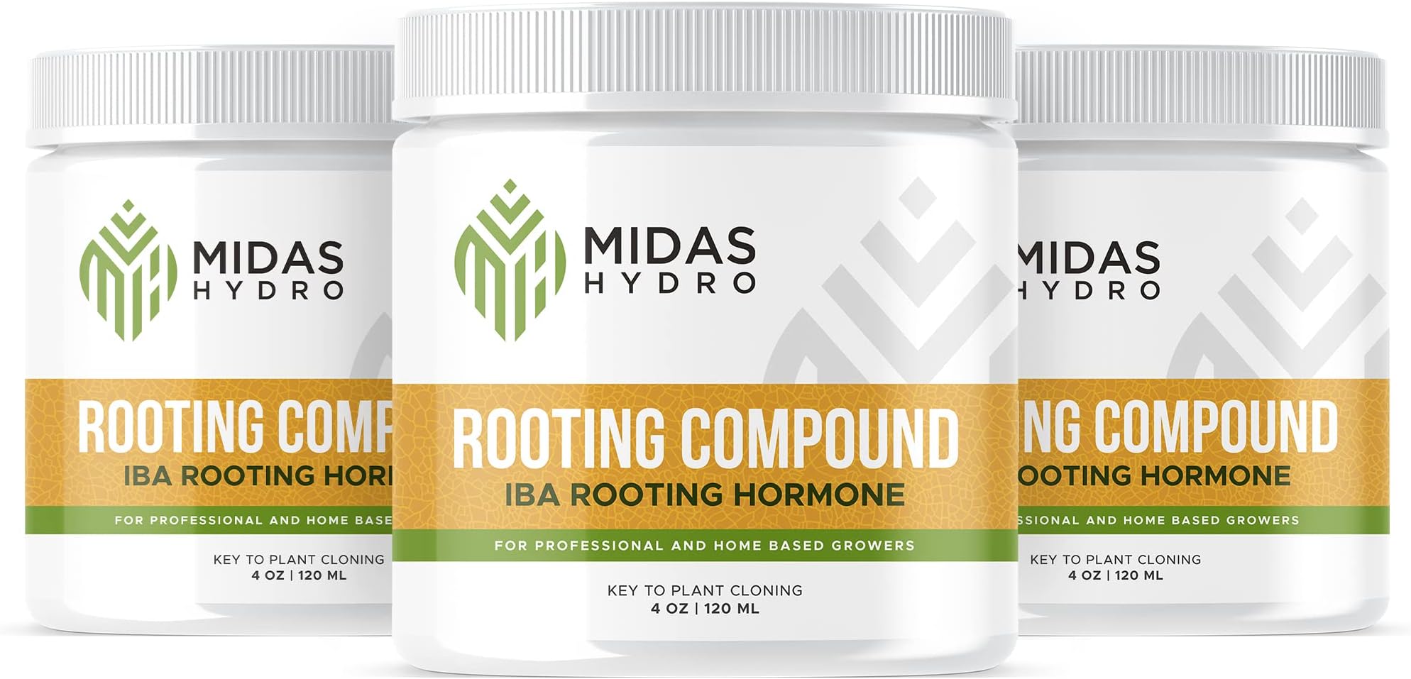 Rooting Hormone Gel for Cuttings – IBA Rooting Hormone - Cloning Gel for Plant Cloning - Midas Products Rooting Gel Hormone for Cuttings 4oz - Professional and Home Growers (3 Pack)