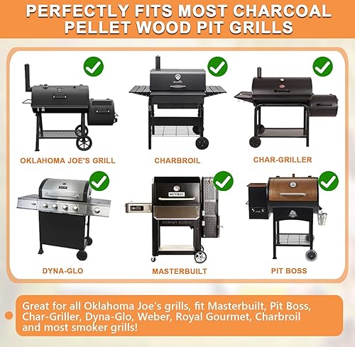 Miniatura 2 de Medidor de termómetro para ahumador de 3 18 pulgadas para termómetro Masterbuild, todos los accesorios para fumadores de Oklahoma Joe, Char-Griller,