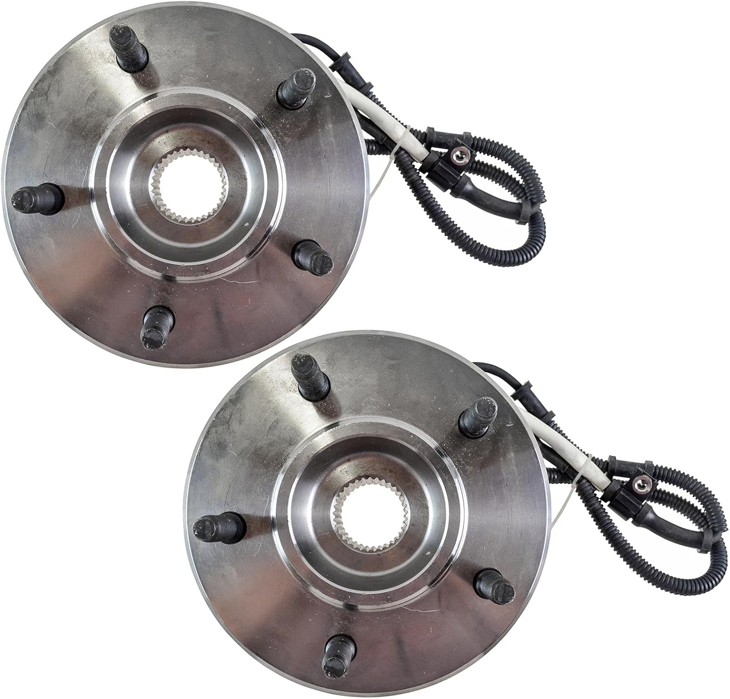 Front Left and Right Wheel Bearing and Hub Assembly Set 2 Piece Compatible with 1997-99 Ford Expedition 2000 1998-99 Lincoln Navigator 4WD Models