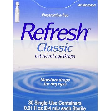 L Allergan Refresh Lubricant Eye Drops for Mild to Moderate Dry Eye, Single Use - 30 Ea