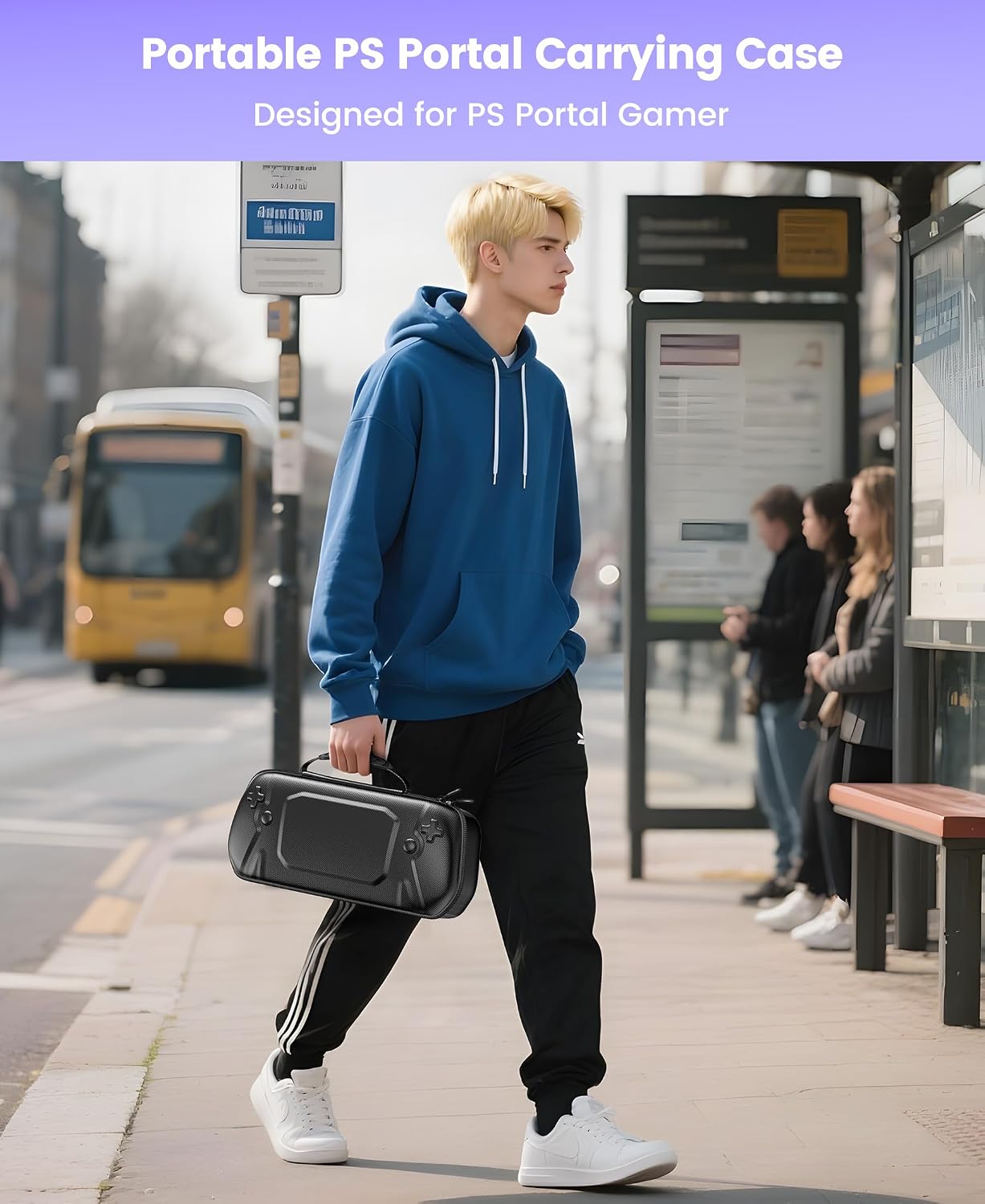 Carry Case Compatible with Playstation Portal Remote Player, Portable Travel Bag PS5 Portal Console & Accessories