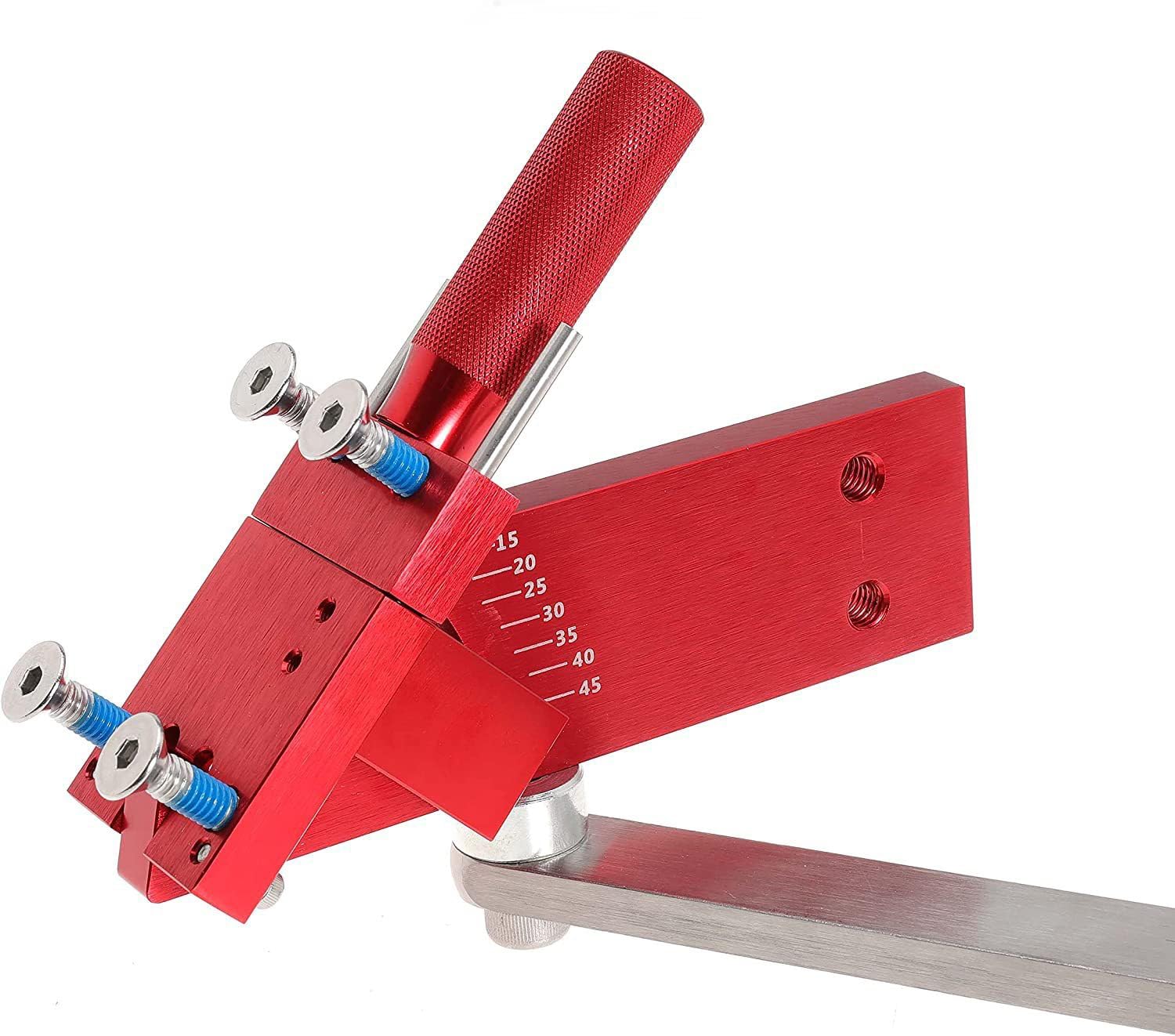 Afilador de cuchillas para cortacésped, herramienta de afilado de cuchillas para cortacésped ajustable de 15°-45°, kit de herramientas de soporte equilibrador de afilado portátil profesional para