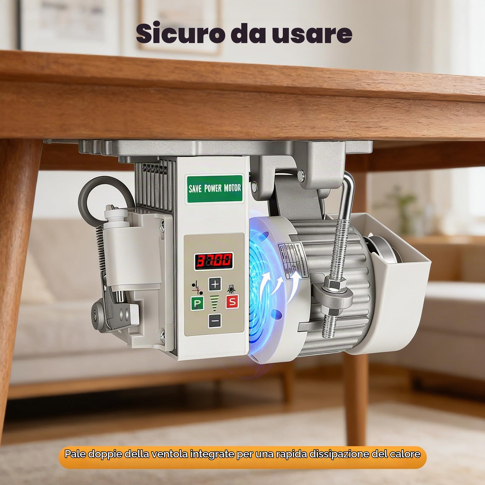 Motore Per Macchina Cucire Elettrico, 220V 750W Motore Per Macchina Cucire 200-6500 Giri/Min Industriale Servomotore A Risparmio Energetico Per Macchine Cucire Industriali Domestiche