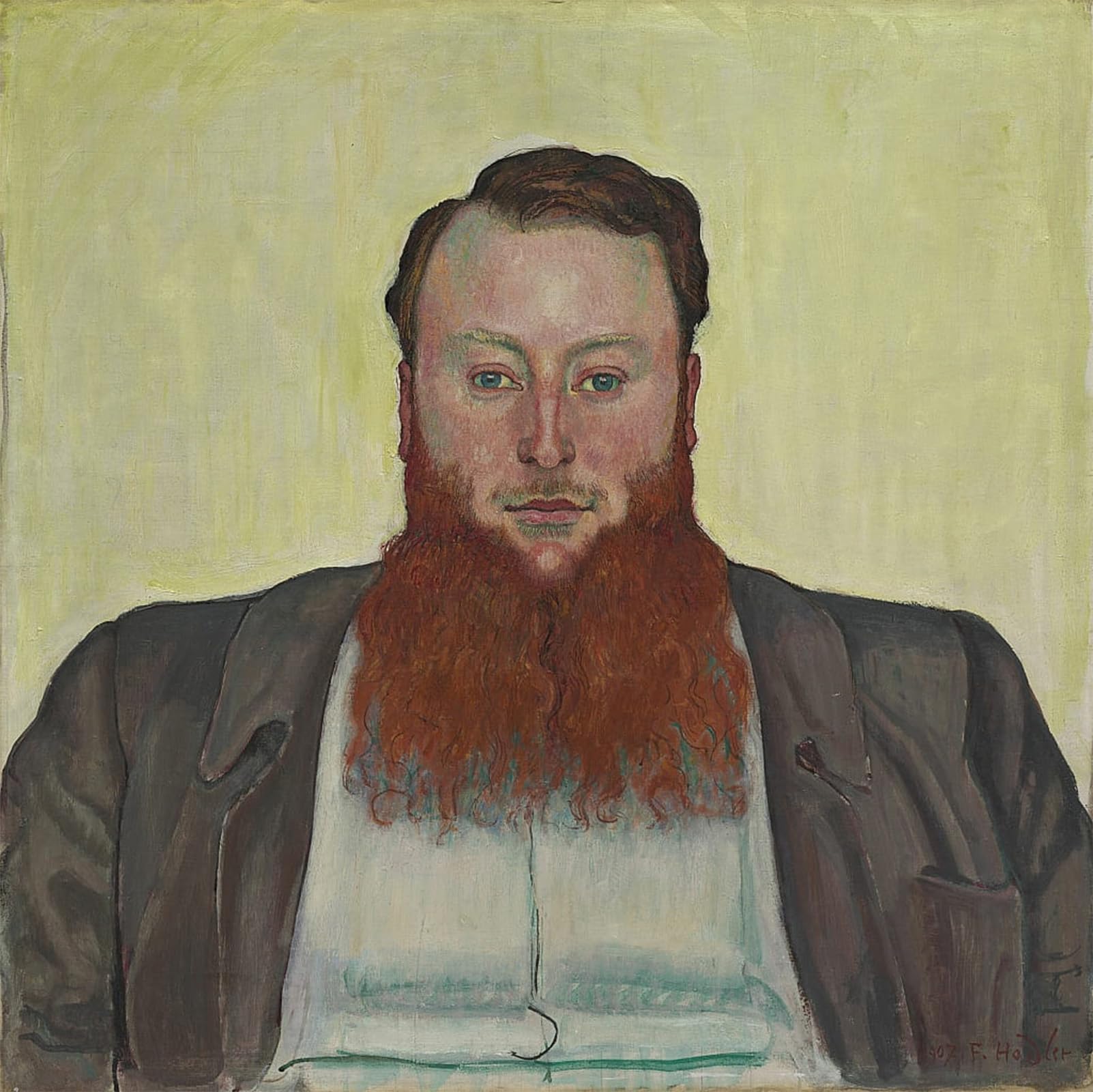 ARTXLXXBN Famous Painting Canvas Artwork Graffiti Print Vibert Sculptor by Ferdinand Hodler Portrait Canvas Image for Home Decor 60x90cm