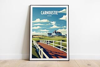Carnoustie Golf Travel Print | Golf Course Travel Art | Scotland Travel Print | Carnoustie Landmark Print | Golf Course Travel Poster #124