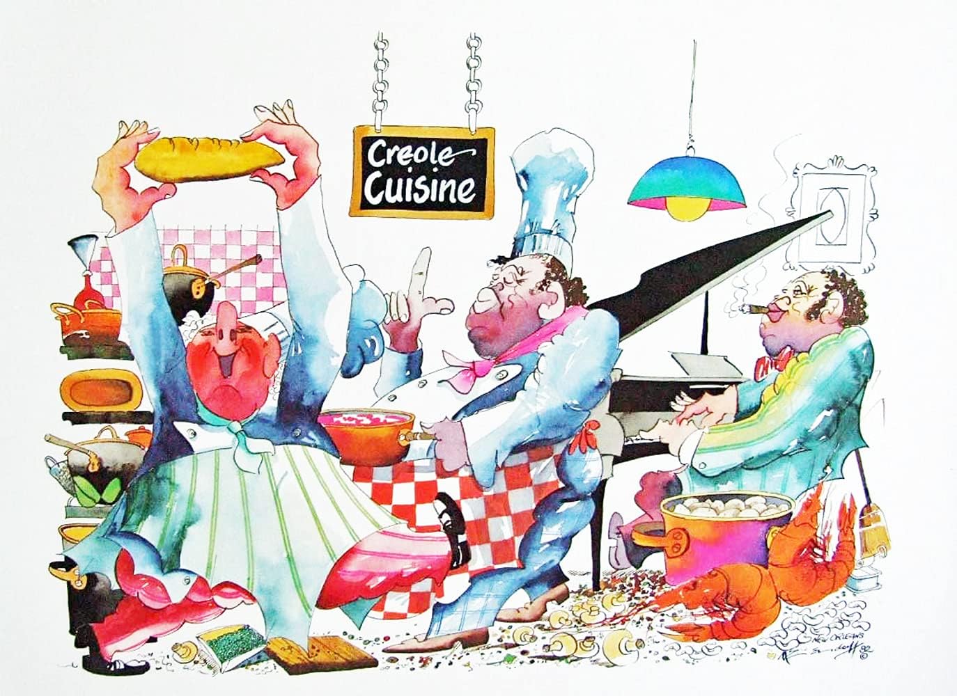 Creole Cuisine Chef Chefs New Orleans Louisiana Art Print French Quarter