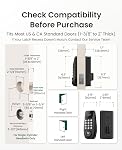 DESLOC C100 Plus Verrouillage de porte sans clé intelligent avec intégré WiFi | Touchscreen Keypad Deadbolt avec affichage, jusqu'à 100 PIN Codes, BHMA Classe 3, IP54 Résistance aux intempéries pour les maisons et les locations