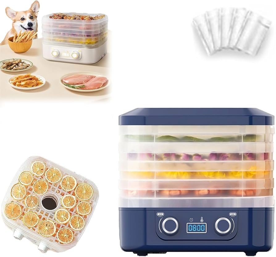 フードドライヤー 6層大容量 食品乾燥機 食品脱水機 フード乾燥機 野菜乾燥機 Amazon.co.jp: 6層 食品乾燥機 600W高効率 熱風循環 0～24時間