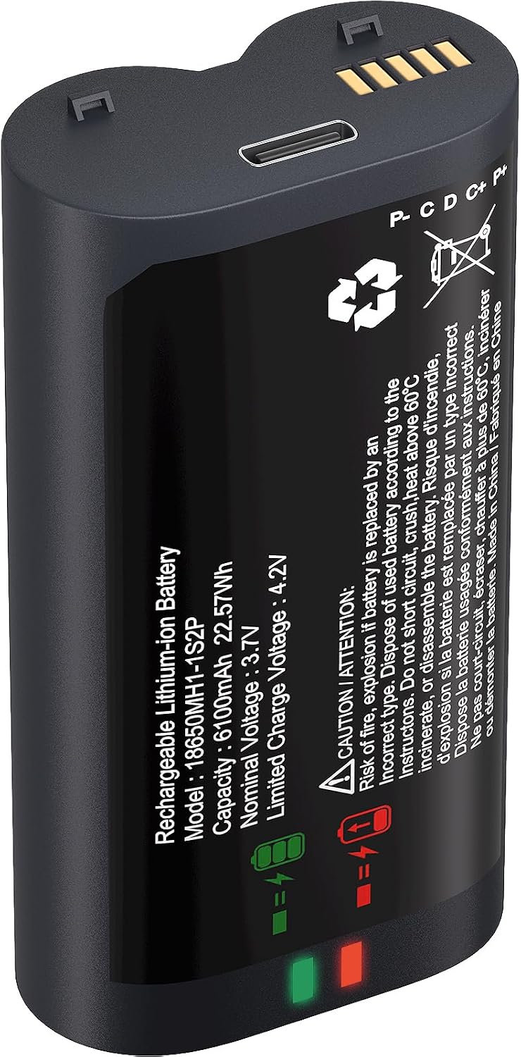 iTODOS Battery Replacement for myQ Smart Garage Video Keypad, 6100mAh Rechargeable Battery with Type-C Fast Charging Cable