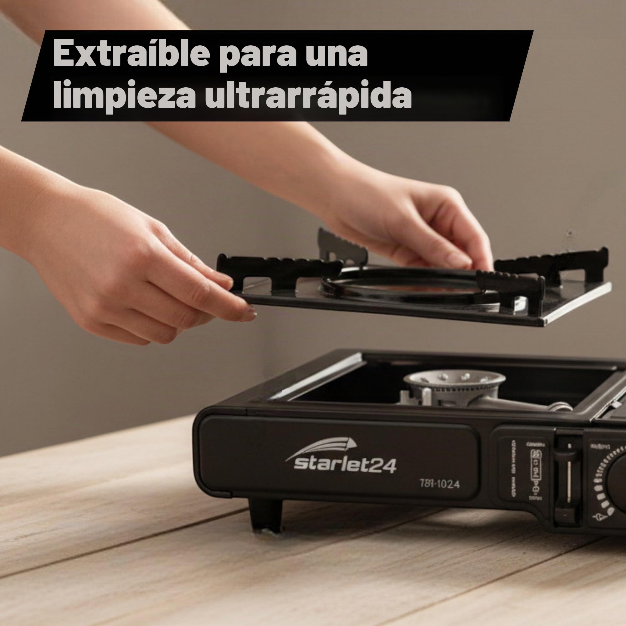 Starlet24 - Hornillo de Gas Compacto para Camping