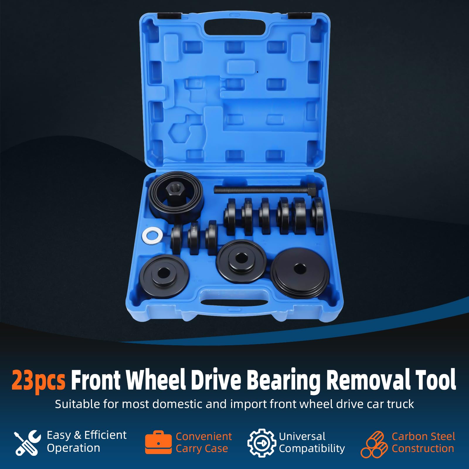 Extractor De Rodamientos Bicicleta Abn | Juego De Destornilladores De Buje - 23 Piezas De Herramientas De Extractor Rodamientos Bicicleta