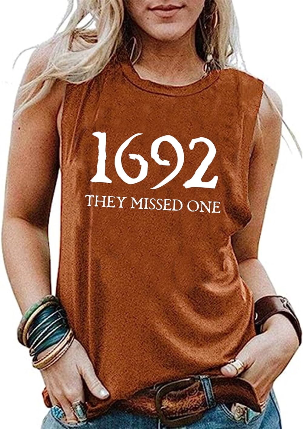 Halloween Tank Tops Women Funny Horror Movie Sleeveless Shirt Casual Letter Print Novelty Graphic Tee Tops