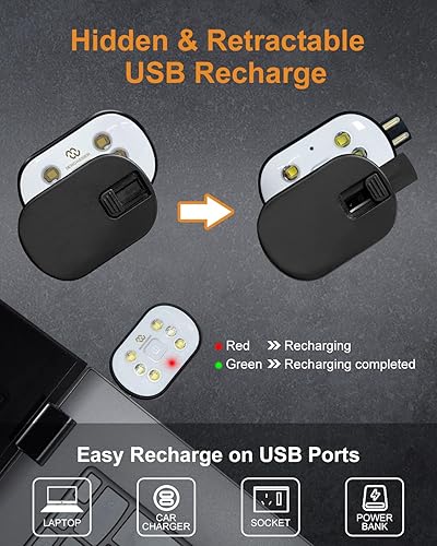 Miniatura 4 de BERGWEISER LED Beanie with Light, 3 Adjustable Modes Headlamp Beanie Hat, Removable USB with Night Strobing