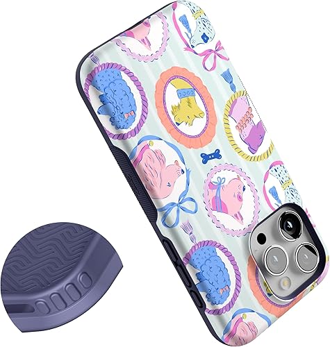 Vista 835 de Casely Funda para iPhone 15 Pro Max Jardín Secreto Flores mixtas Funda atrevida Compatible con MagSafe y botón de acción Secret Garden