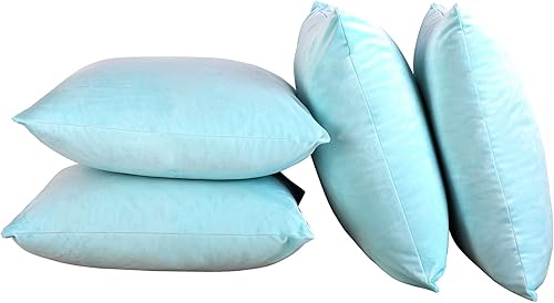 Miniatura 6 de Home Soft Things Juego de 4 fundas de almohada decorativas supersuaves de color liso, 20 x 20 pulgadas, funda de cojín cuadrada moderna de felpa