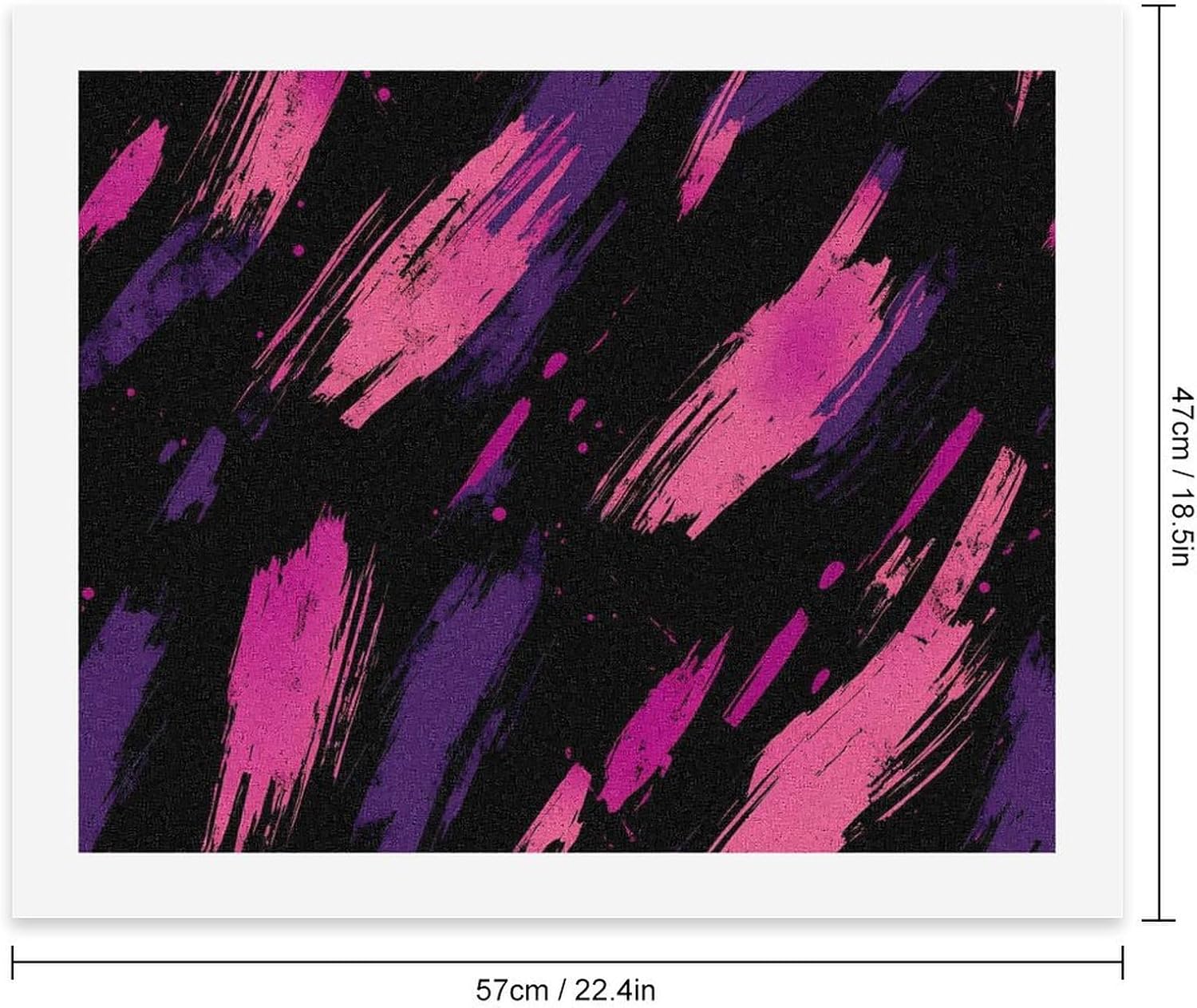 Pink-purple Graffiti Paint by Numbers for Adults DIY Oil Painting Kit Digital Paintings on Cotton Abstract Artwork 22x18 Inch