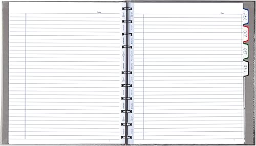 Miniatura 4 de Blueline MiracleBind - Cuaderno recargable, tapa dura similar a lagarto, 11 pulgadas x 9-116 pulgadas, 150 páginas a rayas, gris frío (AF11150.97)