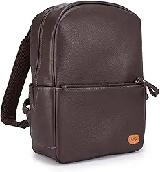 Mochila Bolsa Couro Legítimo Bovino Reforçada Ello Griff (marrom escuro)