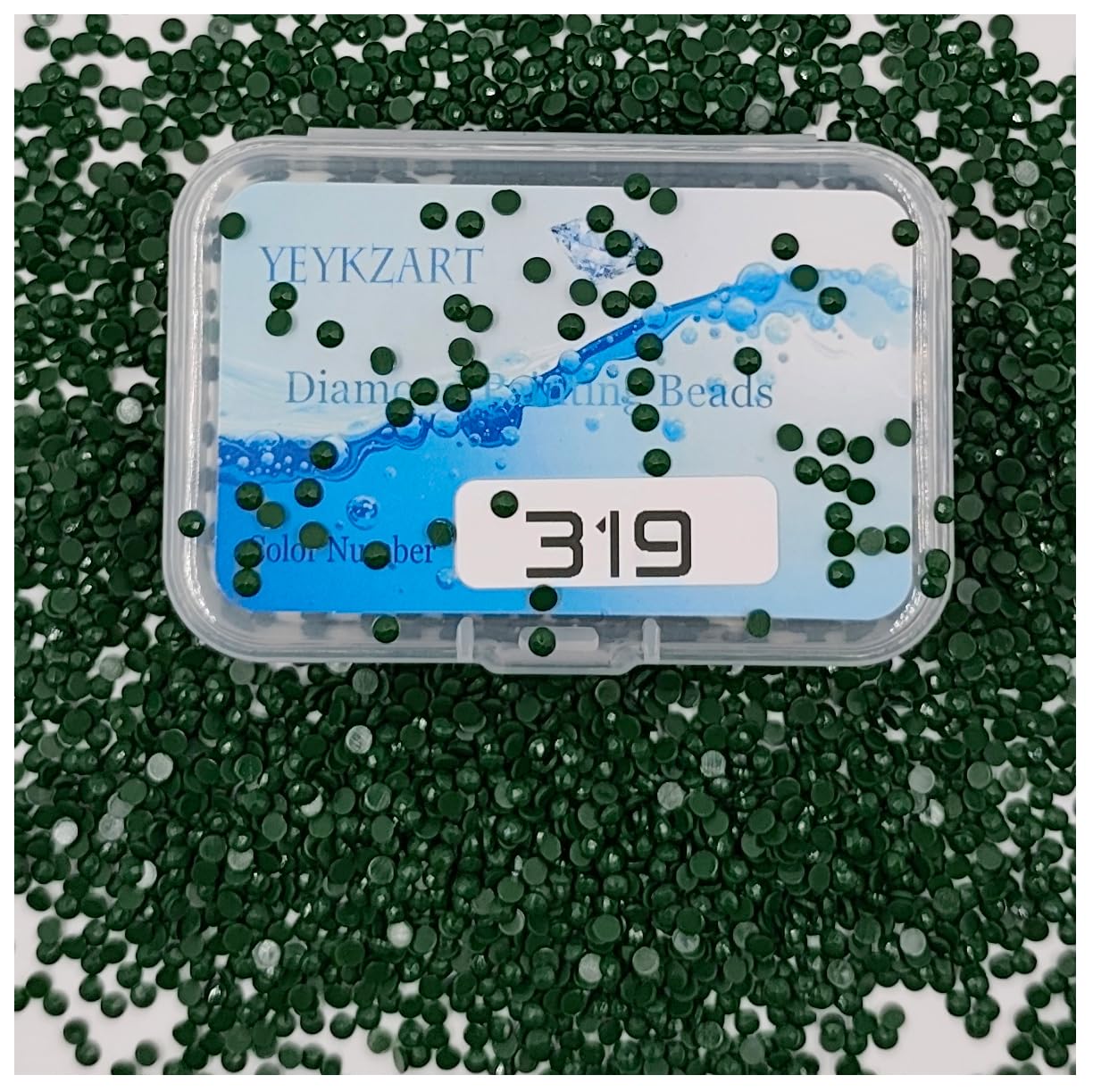 YEYKZART 319 Diamond Painting Replacement Round Diamonds Beads Rhinestones Accessories for Diamond Art Missing Color 3500 PCS — image 1