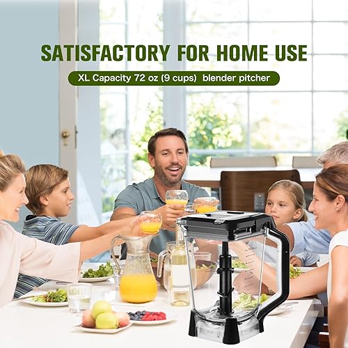 Miniatura 7 de Bompro Blender Parts - Juego de cuchillas para tapa de jarra de 72 onzas (9 tazas) para Ninja Blender (nuevo modelo) BL610 BL610BRN BL610C BL710WM
