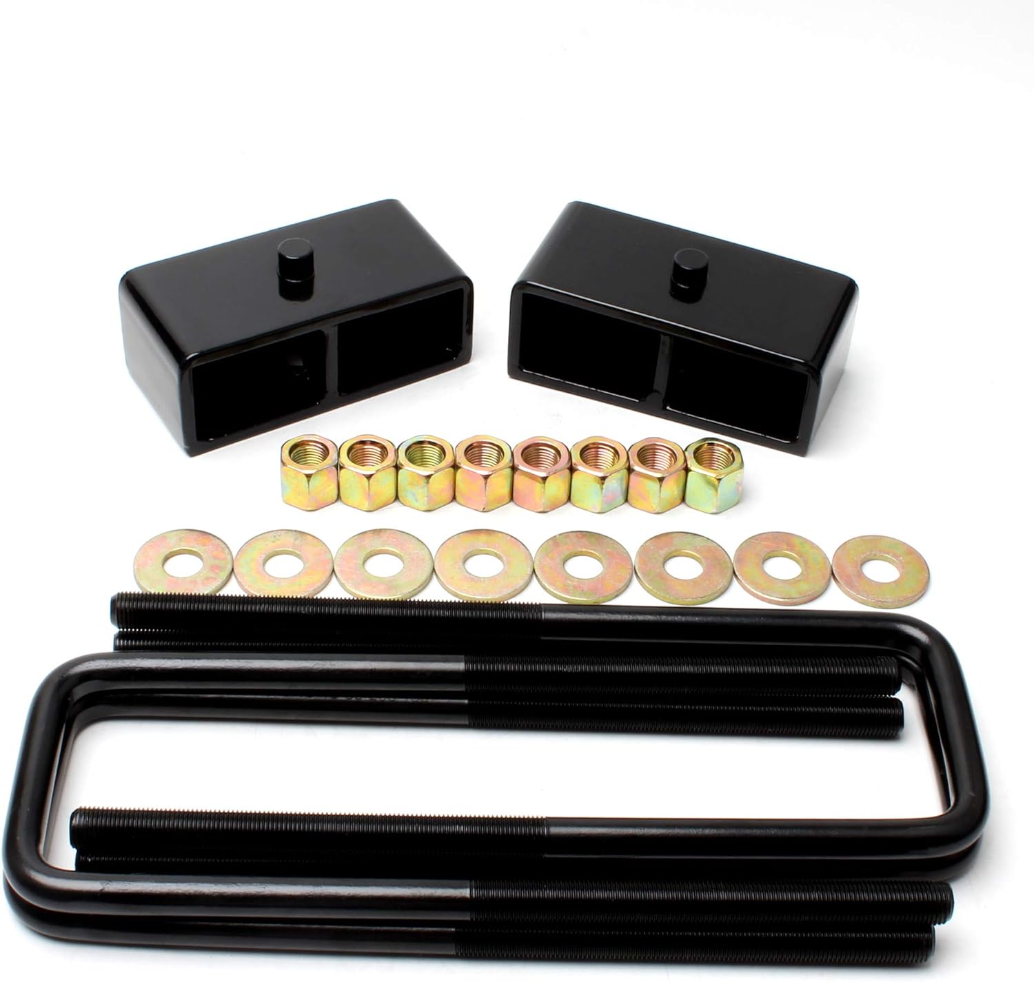 ZY WHEEL 2" Rear Leveling Lift Blocks with U-Bolts for Toyota Tacoma/Tundra