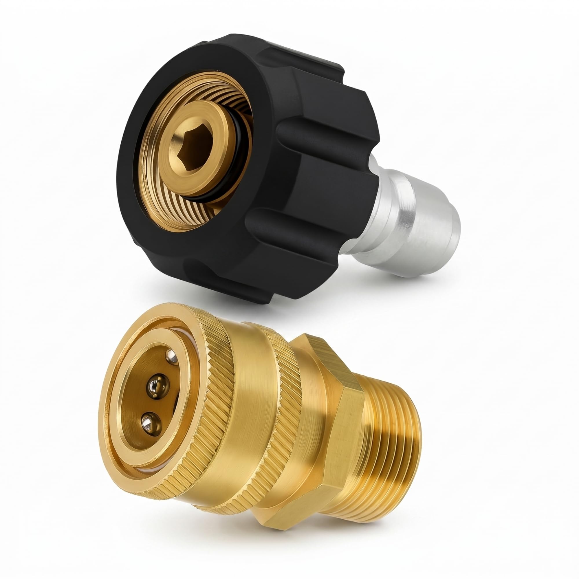 Skyblue Pressure Washer Adapter Set Quick Connect Kit, M22 15mm, (for Outlet Hose Quick Connect)-image-28