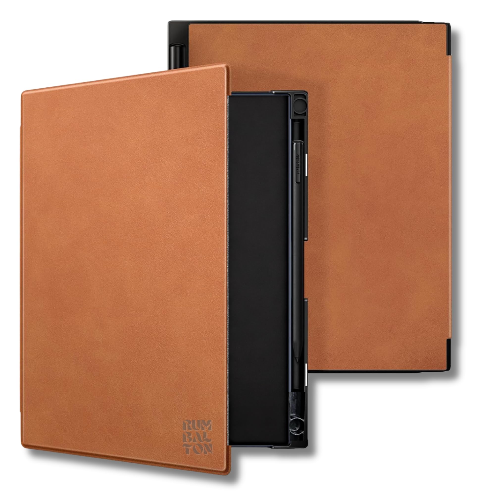Ultra Slim Case for Remarkable 2 Paper Tablet 10.3" 2020 Released,Lightweight and Hard Back Shell Protective Book Folio Cover with Built-in Pen Holder (Tan Leather)