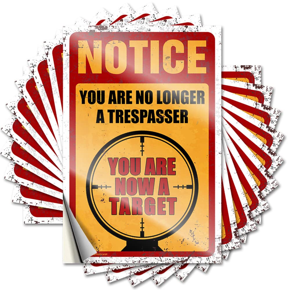 Notice You are No Longer A Trespasser Decal Mens | Heavy Tumbler Removable Decal Pack(8X12CM)