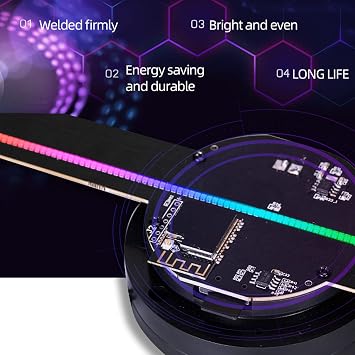 CACACOL 3D Hologram Fan, 3D Circle App Hologram Advertising Display 224 Lights 16.5 Wi-Fi Holographic LED Fan Creative Advertising Design Store Sign