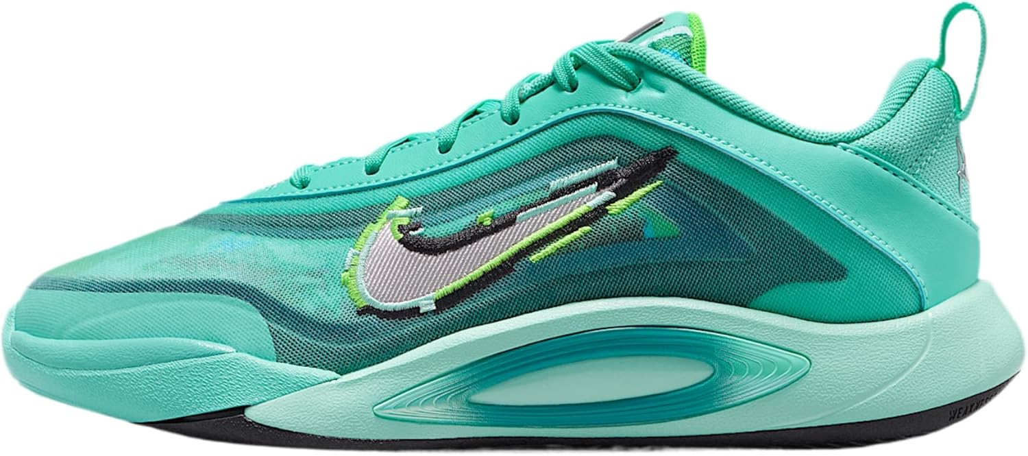 A'One A'Ja Wilson Big Kids' Basketball Shoes (Bleached Turquoise/Washed Teal/Geode Teal/Metallic Silver)