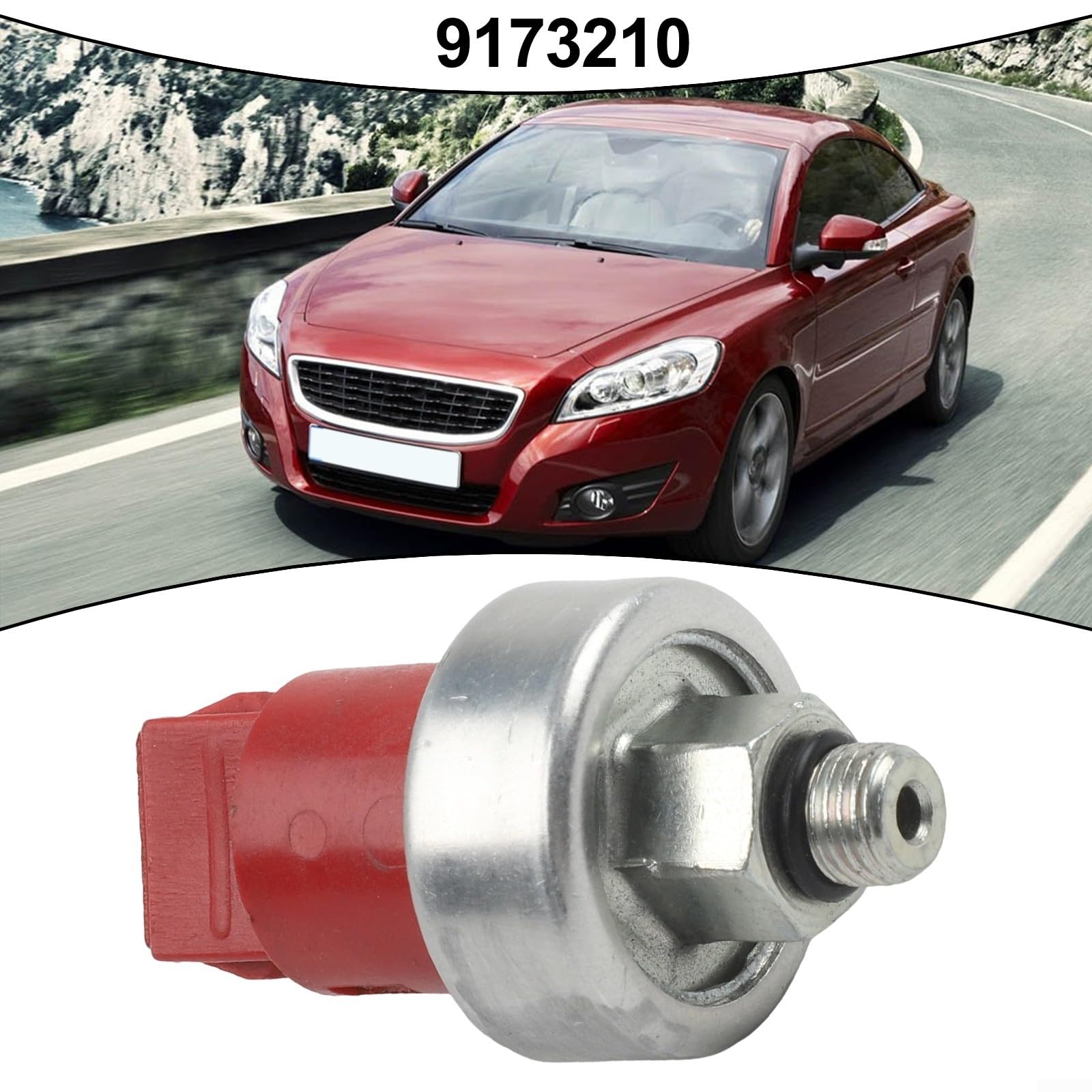 Sensore di pressione del freno per Volvo 850 C70 S70 V70, sostituzione diretta del sistema ABS, OEM 9173210 sensore automobilistico, argento, facile da installare