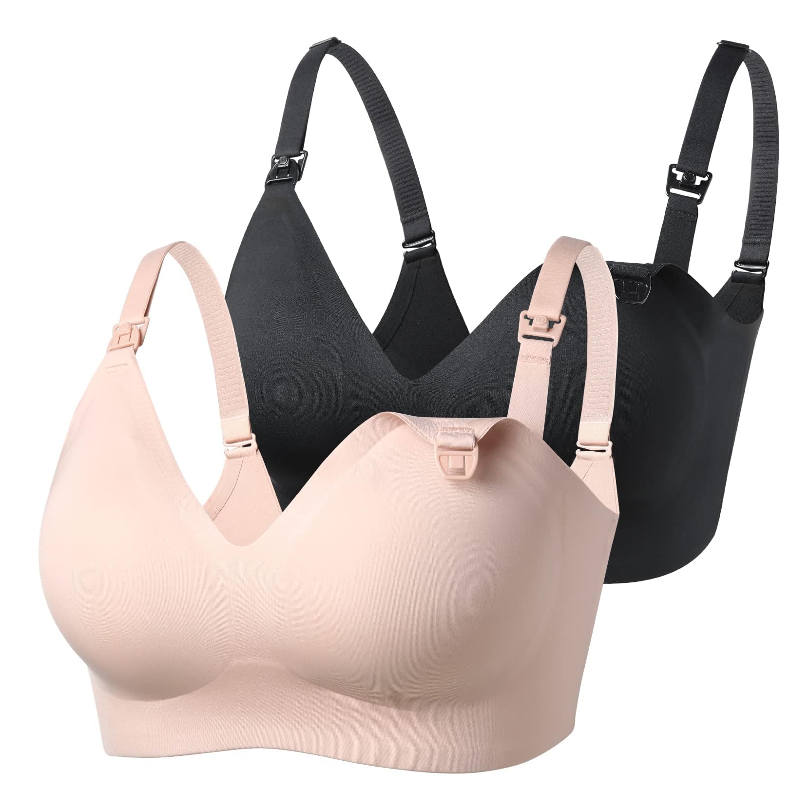 Momcozy Still-BH ohne Bügel, Nahtloser Schwangerschafts-BH & Schlaf-BH-Weiche, gepolsterte Bralette für Stillzeit und Alltag