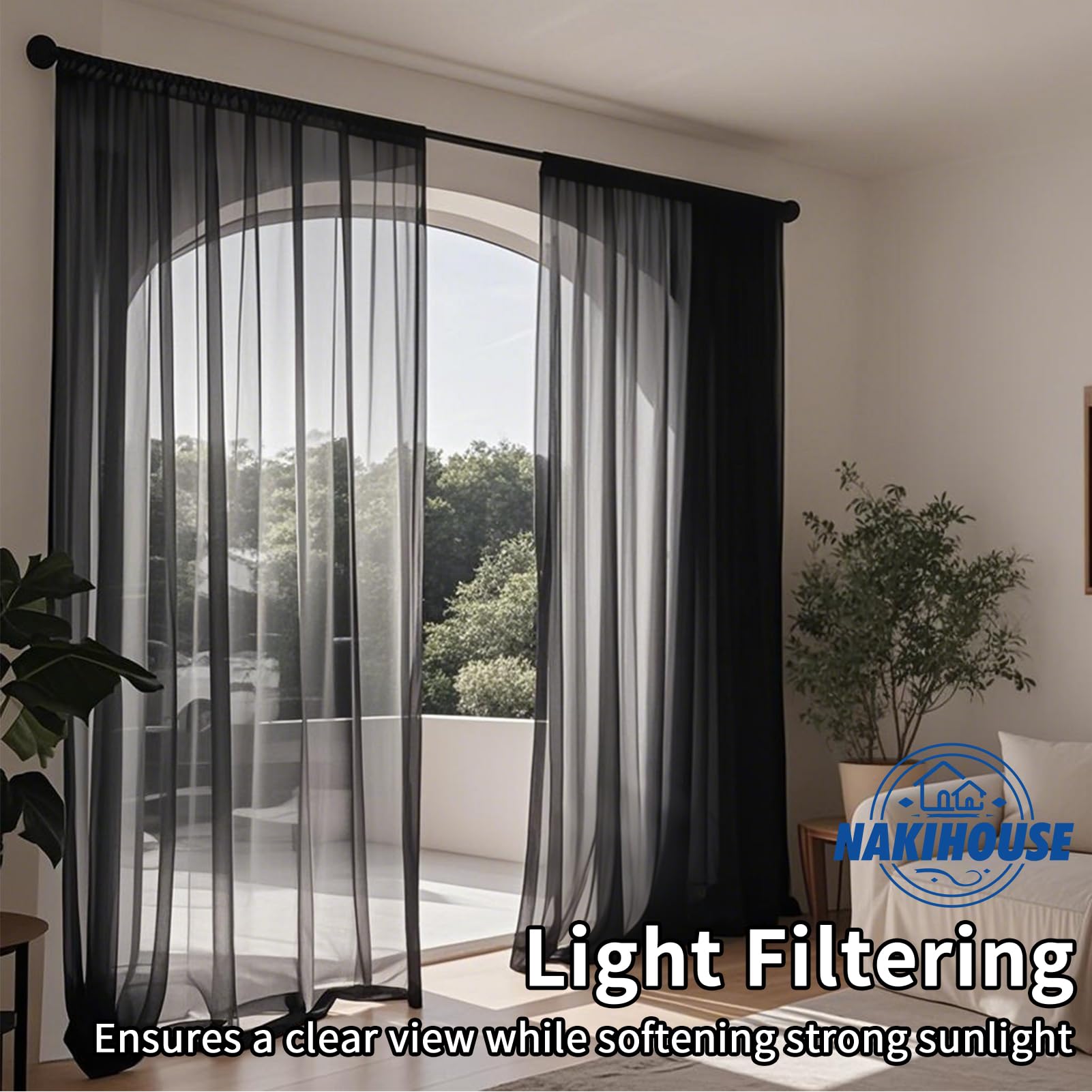 NAKIHOUSE Voile Curtain - Image 4