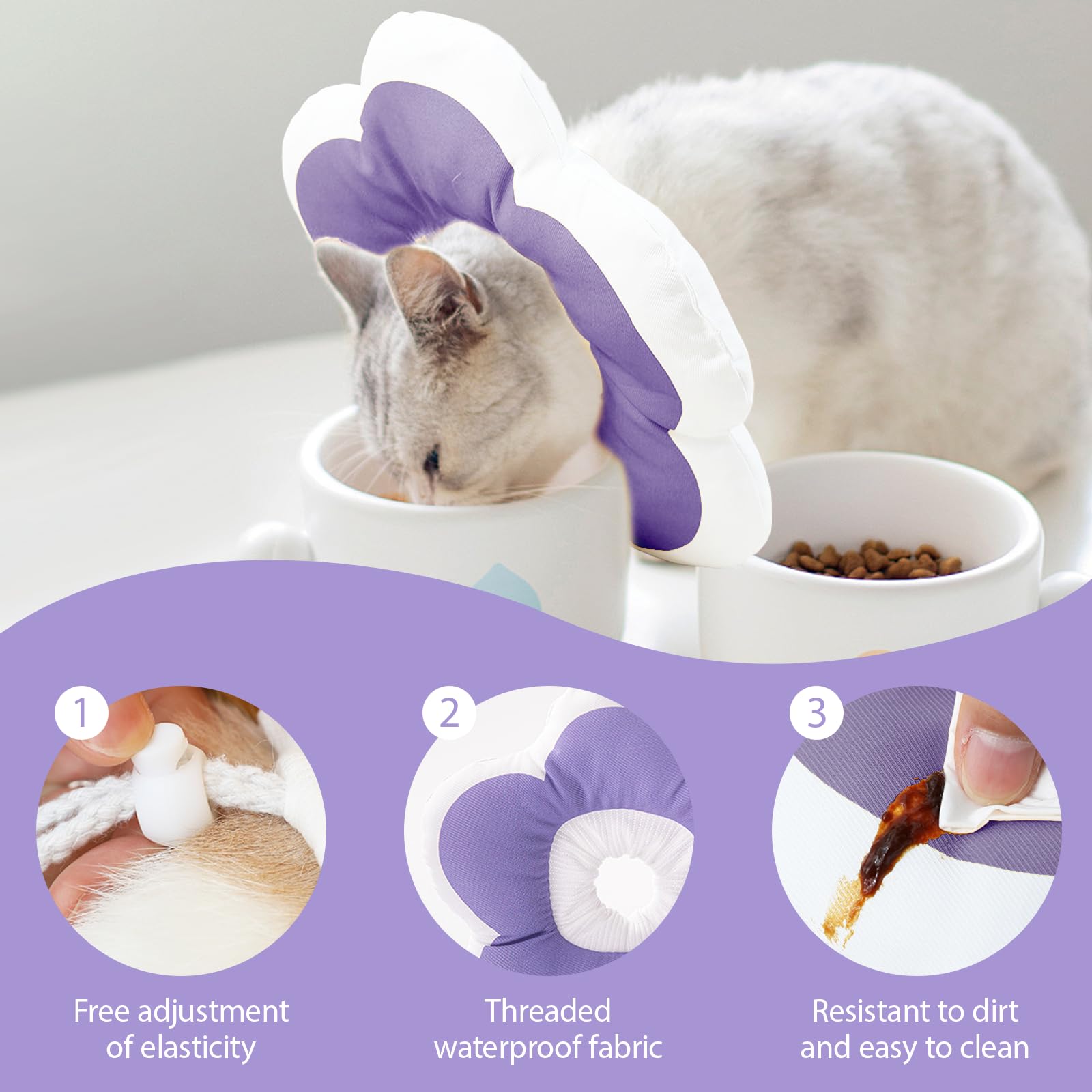 AYNKH Adjustable Cat Cone Collar, Anti-Licking Cat Circle - Image 2
