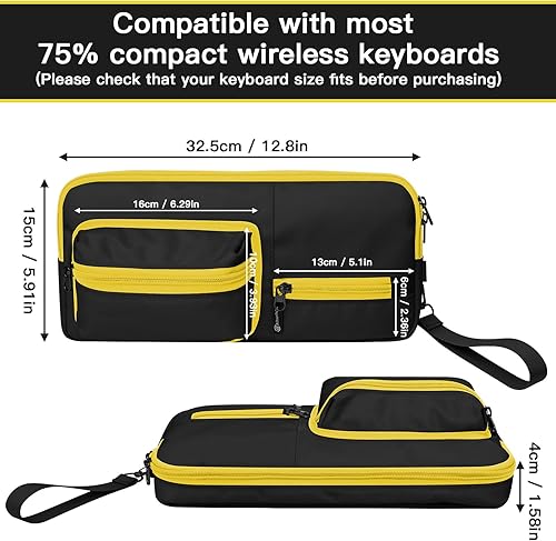 Miniatura 4 de Funda de transporte de viaje compatible con teclado inalámbrico mecánico Logitech POP, funda protectora de almacenamiento para llaves Logitech POP,