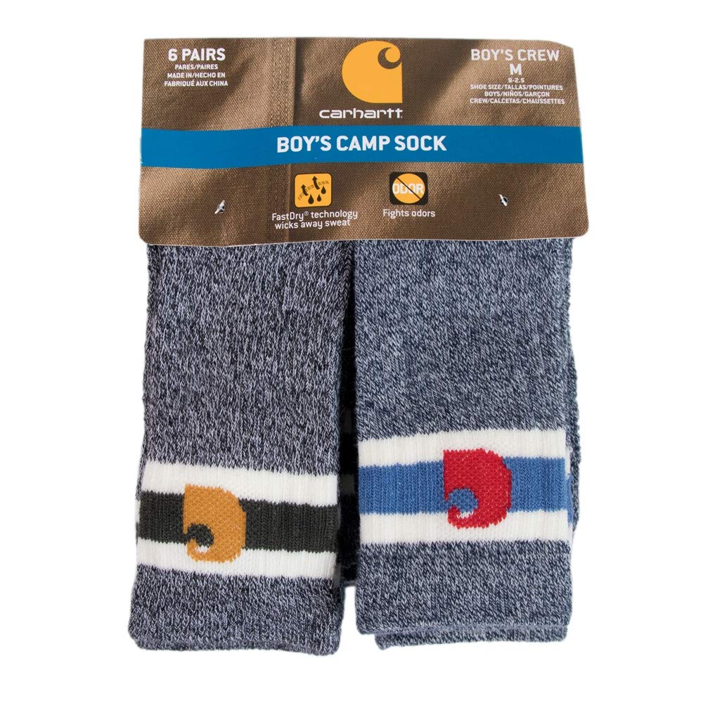 Carhartt Baby Girls Camp Crew Sock 6 Pair Pack