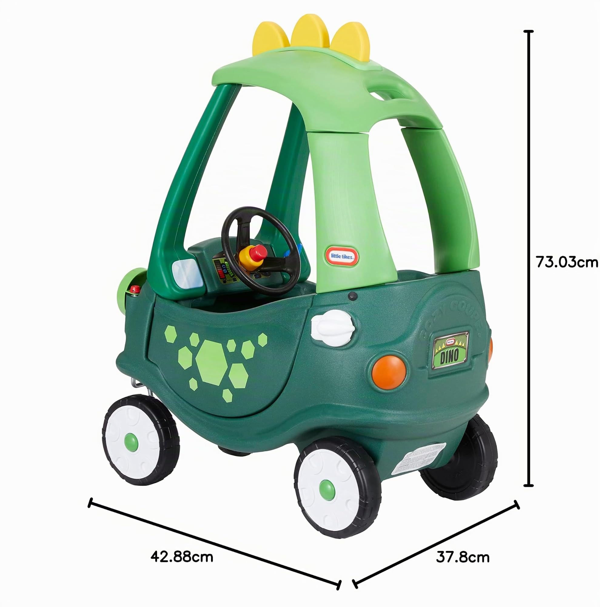 Little Tikes Cozy Coupe Dino – Ride-On Car per bambini (unisex) fan dei dinosauri – bambini – 3098714031