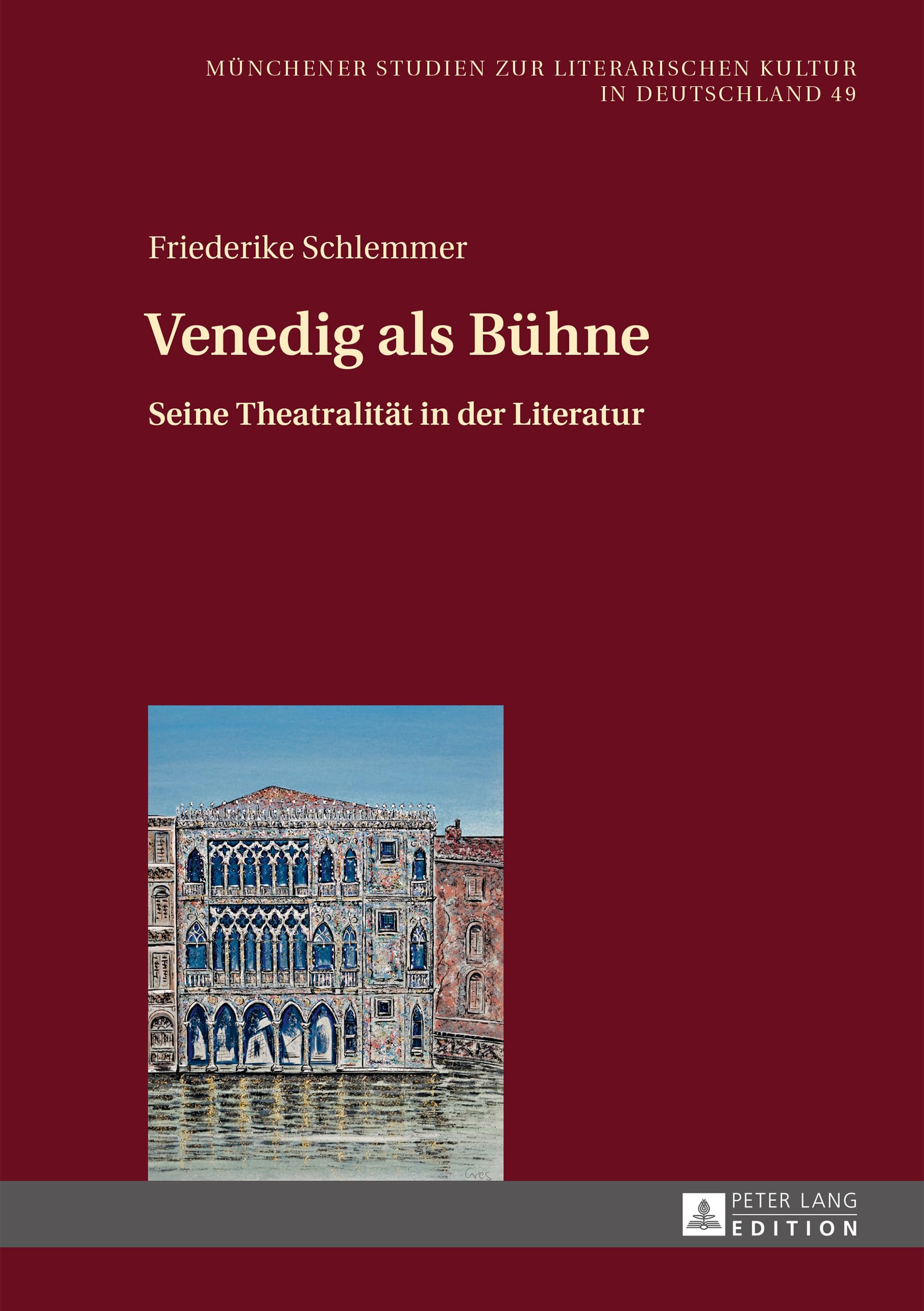 Venedig Als Buehne un ouvrage académique de référence sur Venise
