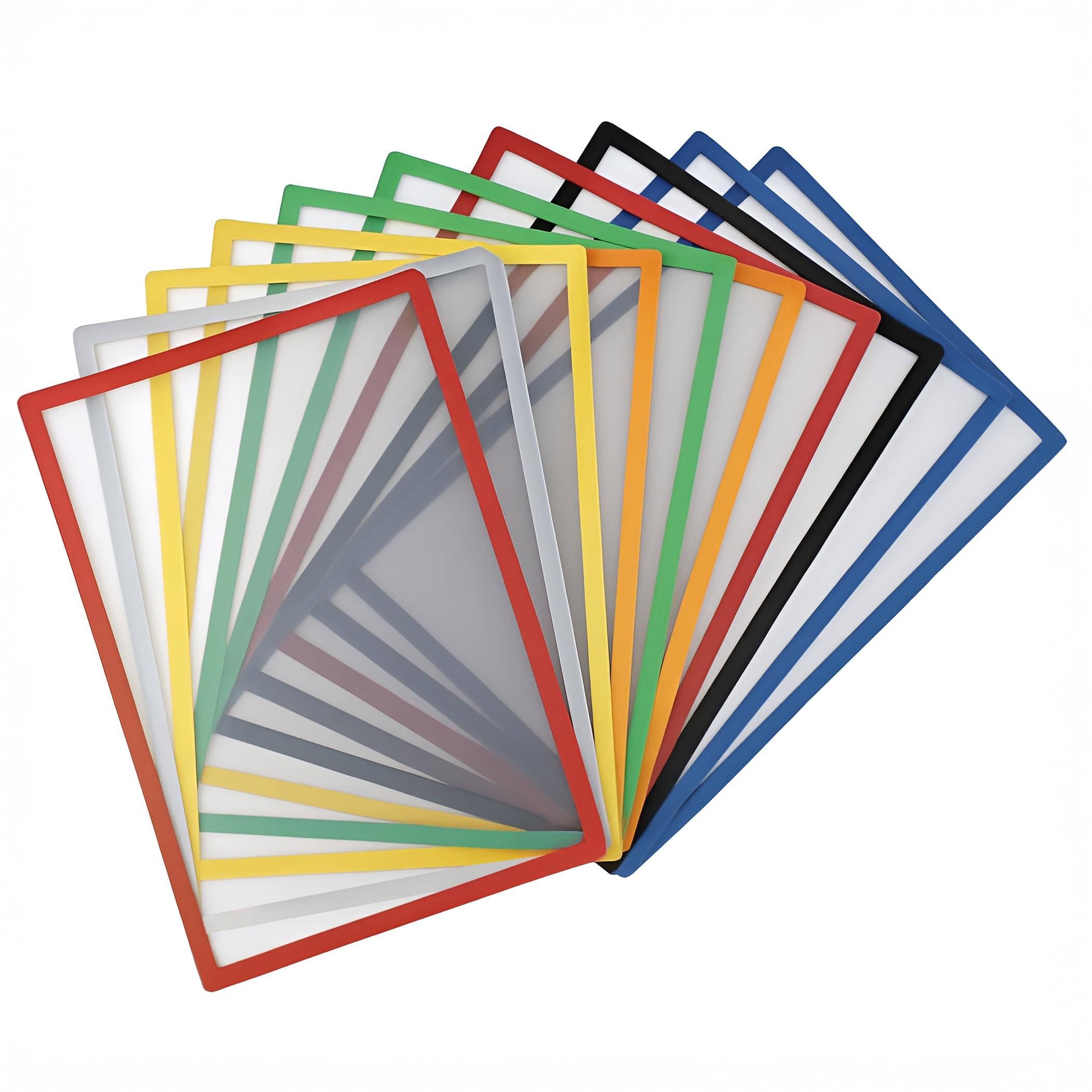 5 x Magnettasche A4 Sichttasche Einstecktasche Infotasche Blatthalter magnetisch Inforahmen Angebotsschilder Arbeitsschutzvorschriften Aushänge Brandschutzinfos (blau)