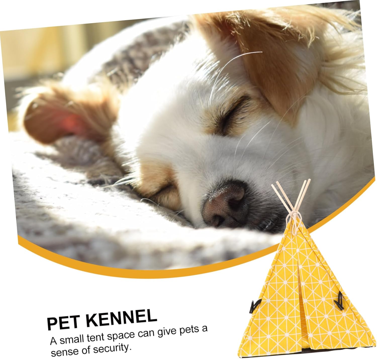 1pc Detachable Triangle Pet Cat Tent House Comfortable Canvas Kennel for Cats Small Dogs and Easy to Clean for Indoor Outdoor Use Yellow Checkered Small